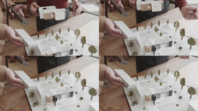 建筑师使用新房子的3D布局