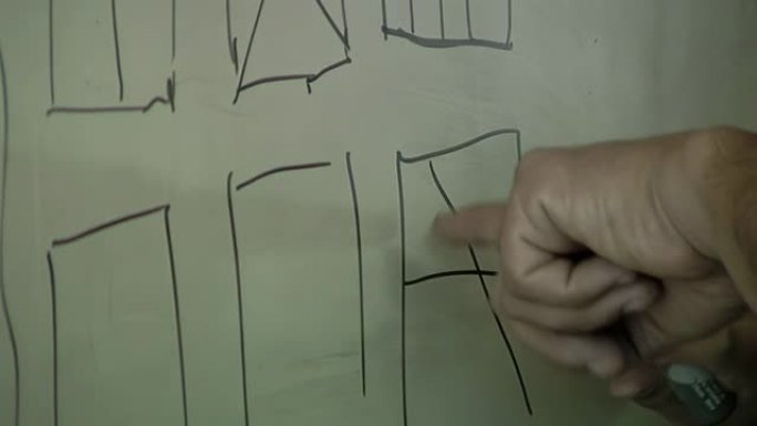 中学老师向阿根廷公立学校的学生解释电路图。特写。