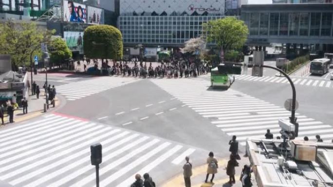 涩谷十字路口十字路口城市人群涩谷生活