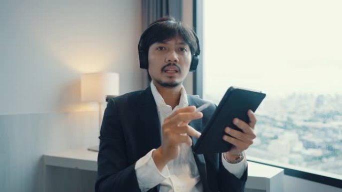 参加在线商务课程记录实拍素材