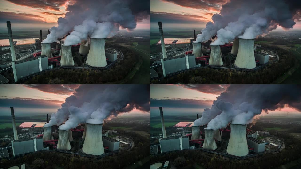 褐煤燃烧发电站烟囱污染废气排放石化油化工