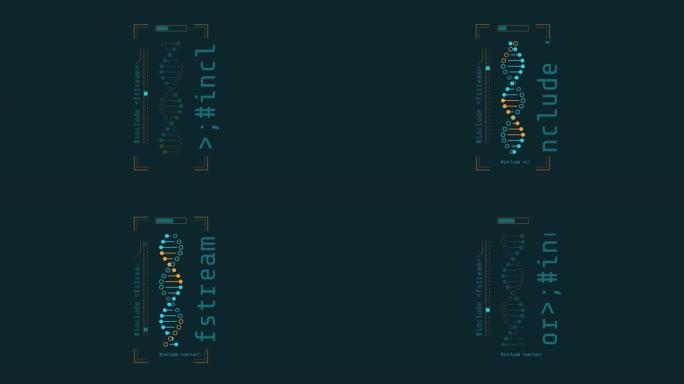 DNA符号HUD元素的循环动画。