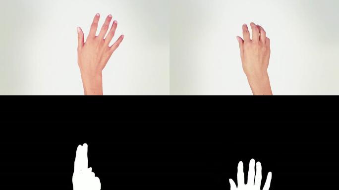 女性手。平板电脑。触摸屏手势。亮度哑光。