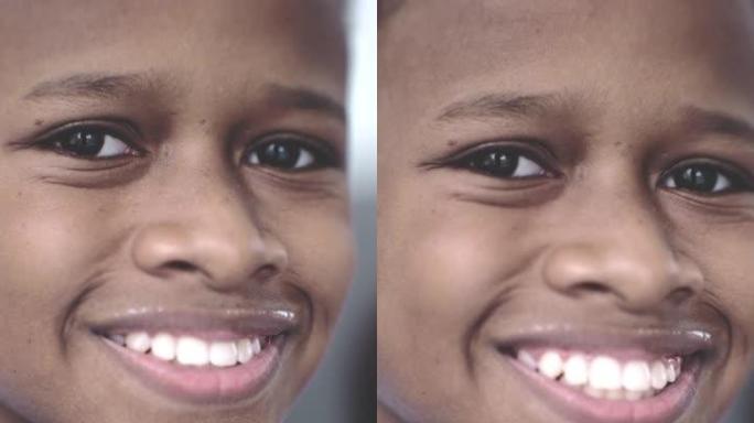 男孩的幸福外国人笑脸笑容小孩黑人纯牛奶