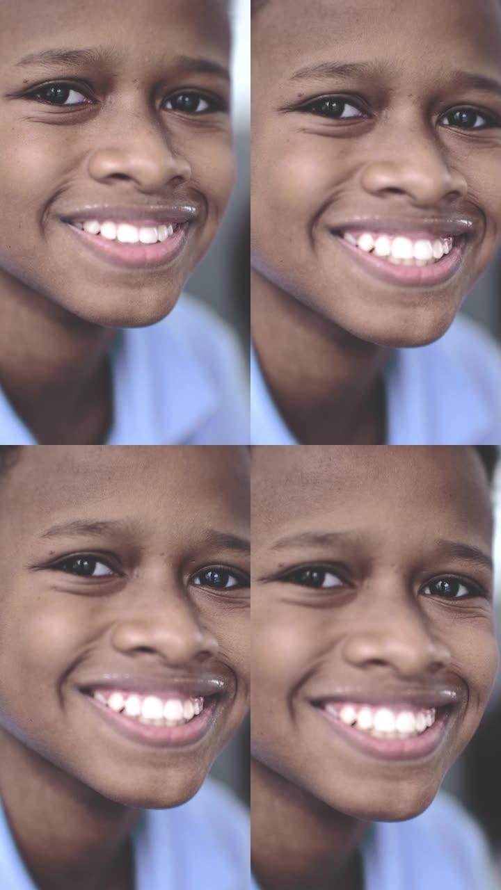 男孩的幸福外国人笑脸笑容小孩黑人纯牛奶