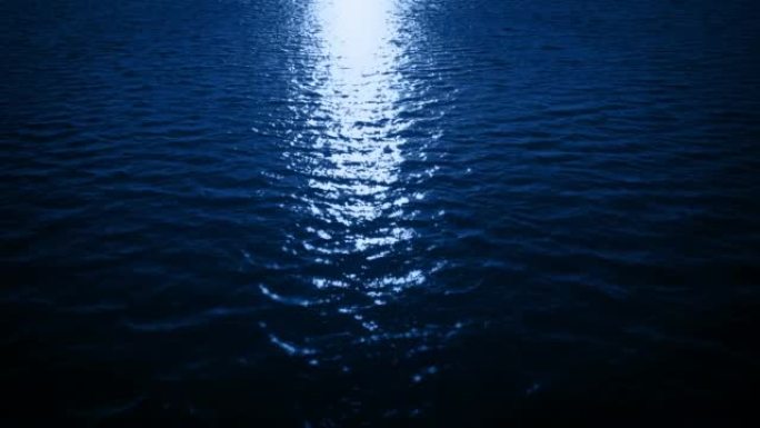 月光照耀大海航拍海洋大洋大海海面海洋
