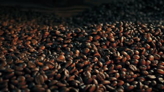 烤咖啡豆堆咖啡豆原料