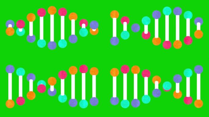 基因DNA结构绿屏
