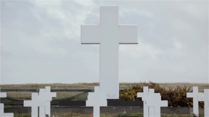 达尔文公墓在福克兰群岛(马尔维纳斯岛)，南大西洋。