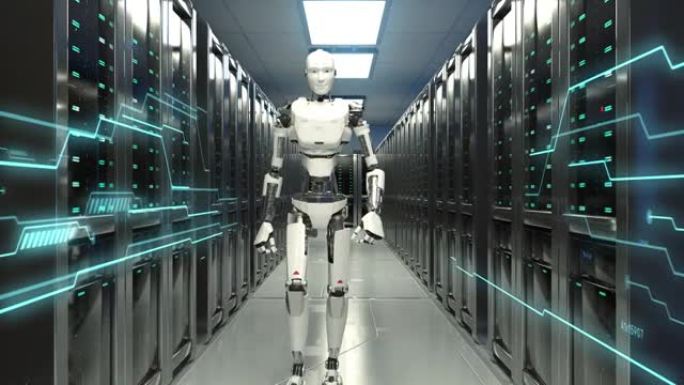 机器人在数据中心行走
