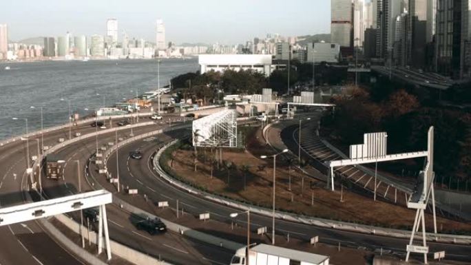 香港城市无人机景观