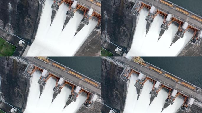 鸟瞰坝与水力发电能源