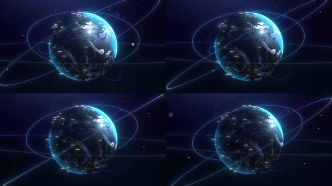 【AE模板】真实地球 全球连线 B
