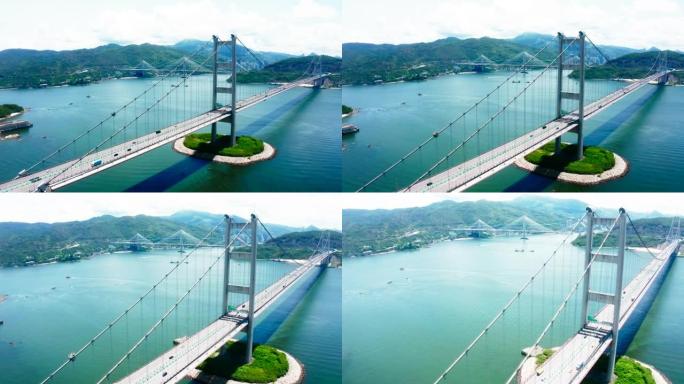 香港青马大桥香港青马大桥车流基建路桥