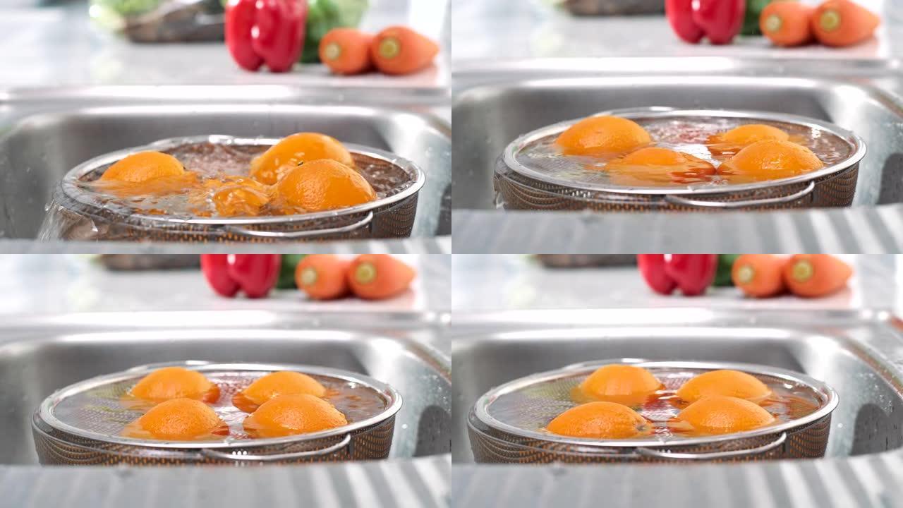 新鲜橘子变成淡水创意视频商业广告