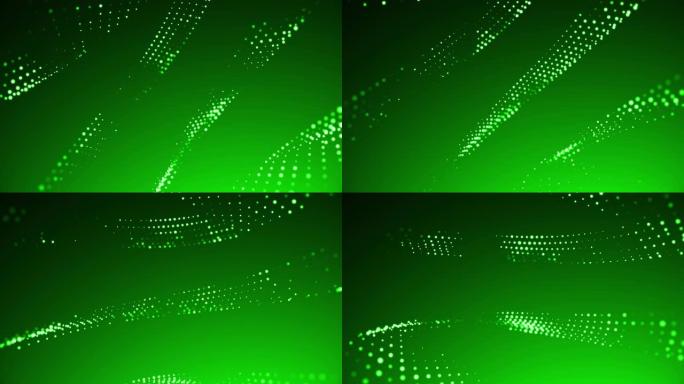 抽象点可循环动态动画绿色灯光