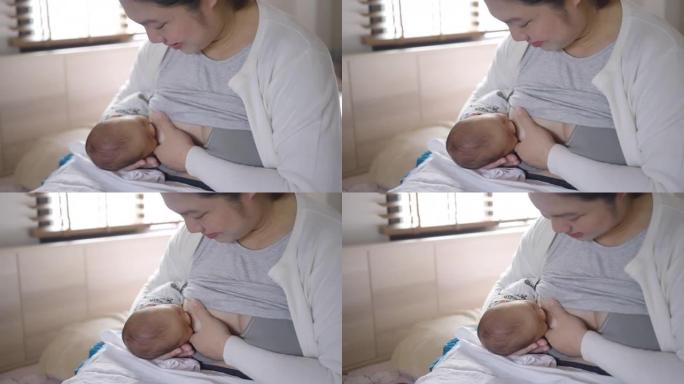 母亲母乳喂养婴儿妈妈喂奶哺乳期视频素材