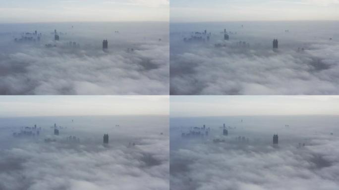 云期间的现代摩天大楼