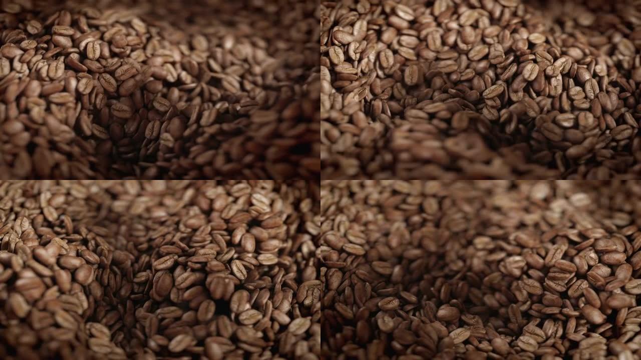 4K研磨机中烘焙的咖啡豆