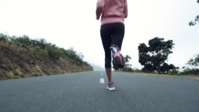 女子慢跑的4k录像