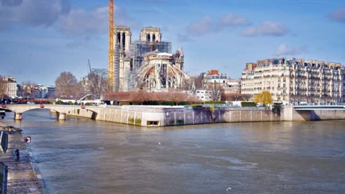 法国巴黎的宽河。工业和住宅区