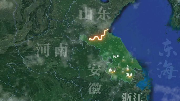 江苏地图地形图AE模板