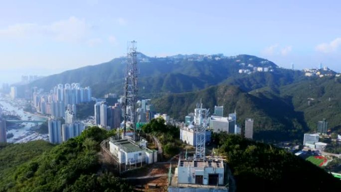 香港香港仔及鸭洲鸟瞰图住宅区