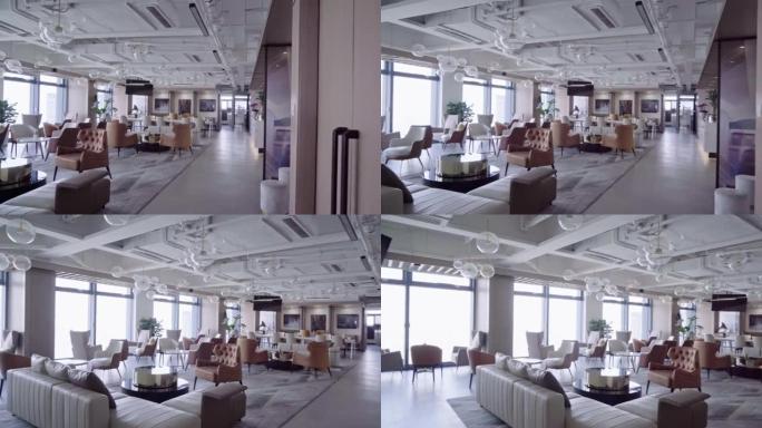 办公室休息室休息区域室内装修风格视频素材