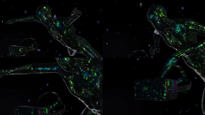 人工智能、VR metaverse概念背景