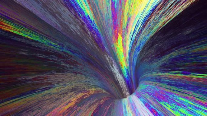 抽象的半透明背景，闪烁着彩虹的所有颜色，无尽的隧道