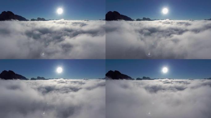 Seceda山上美丽的云
