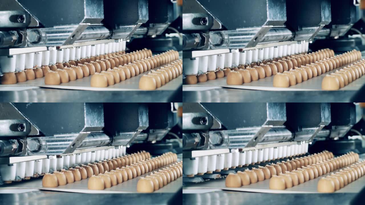 自动化机械正在生产软糖