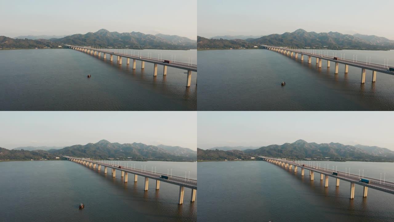 深圳湾大桥的景色桥梁工程基建