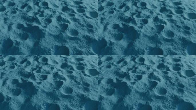 移动月球表面特写地貌特征表面探索