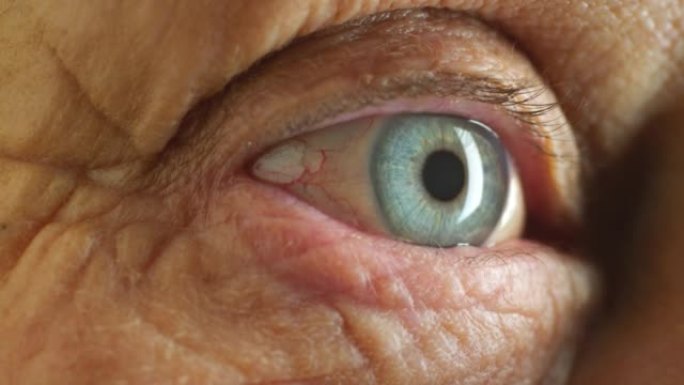 Vision, health and the eye of a senior woman close