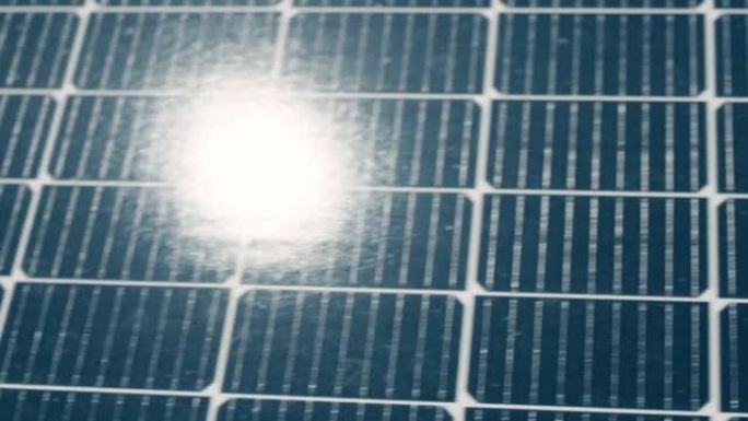 发电厂的一排太阳能电池板的背景太阳能农场的替代电力和能源