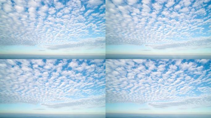 延时平滑移动云云层拍摄蔚蓝天空高清蓝天白