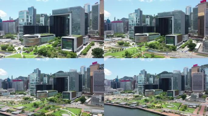 香港中区鸟瞰图国际都市一国两制特别行政区