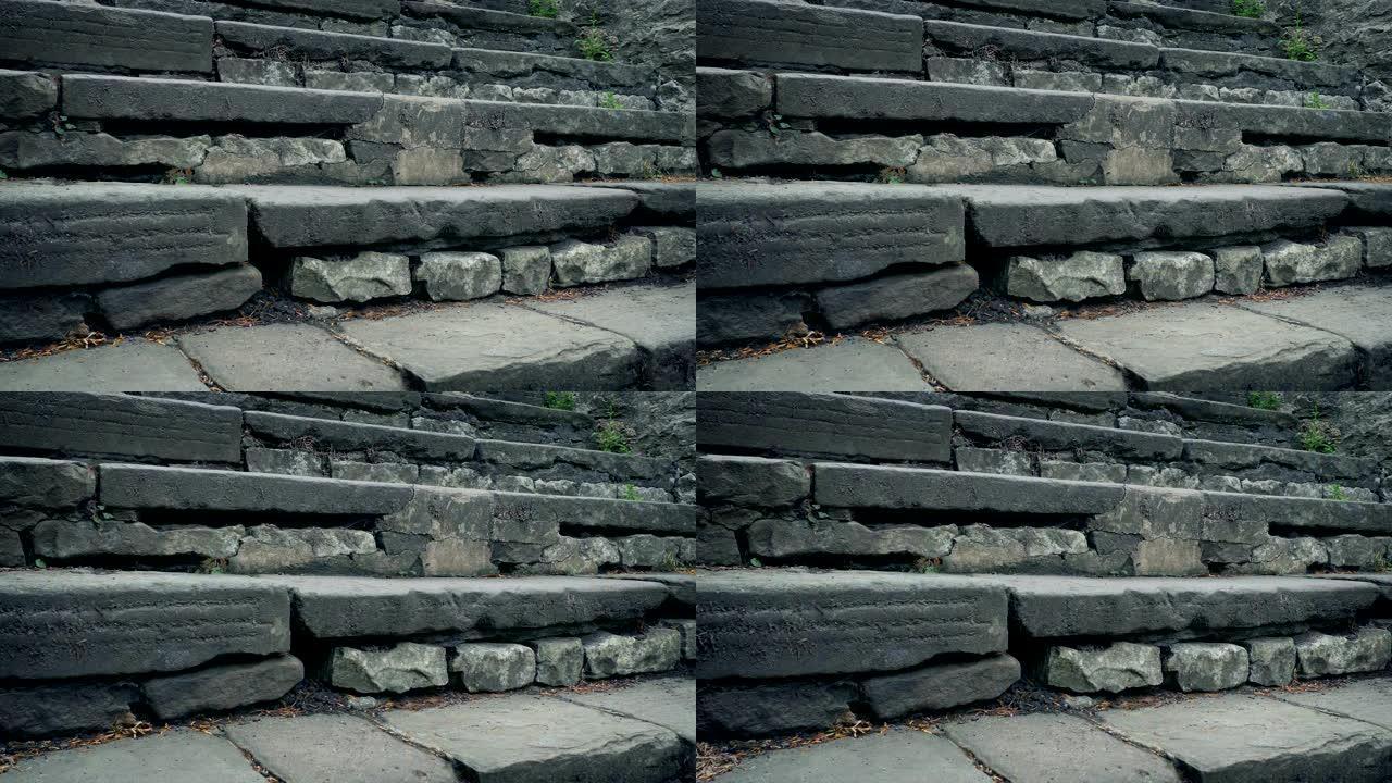 旧石阶移动镜头