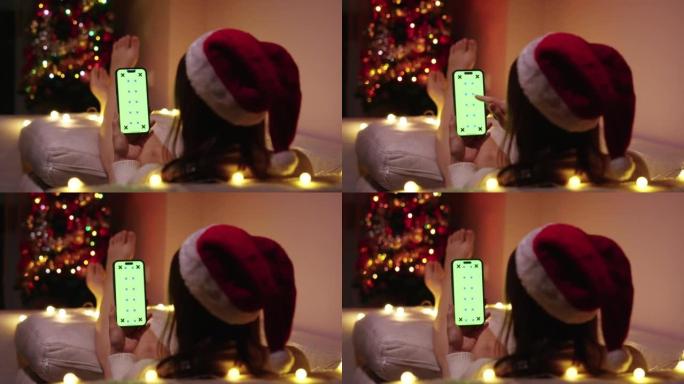 晚上使用手机绿屏圣诞活动