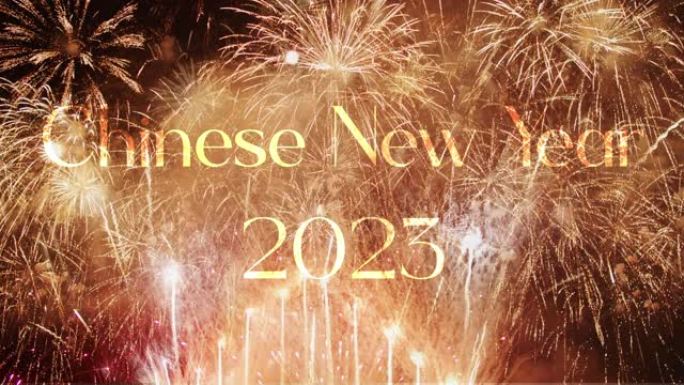 倒计时2023农历新年与烟花庆典