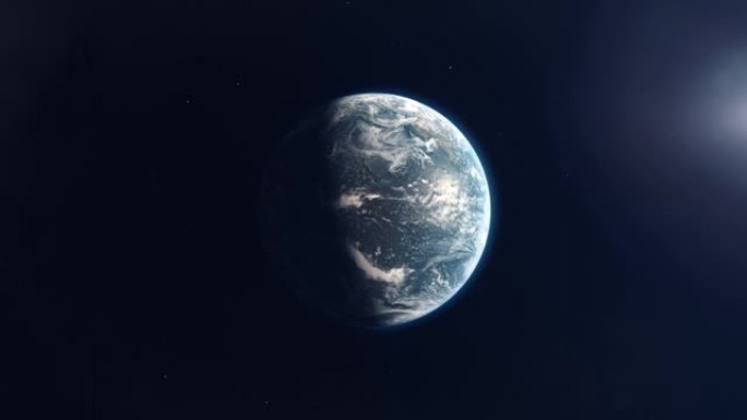 现实的行星地球自转-无缝循环