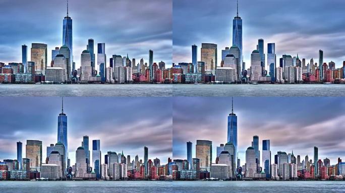 曼哈顿金融区。WTC。