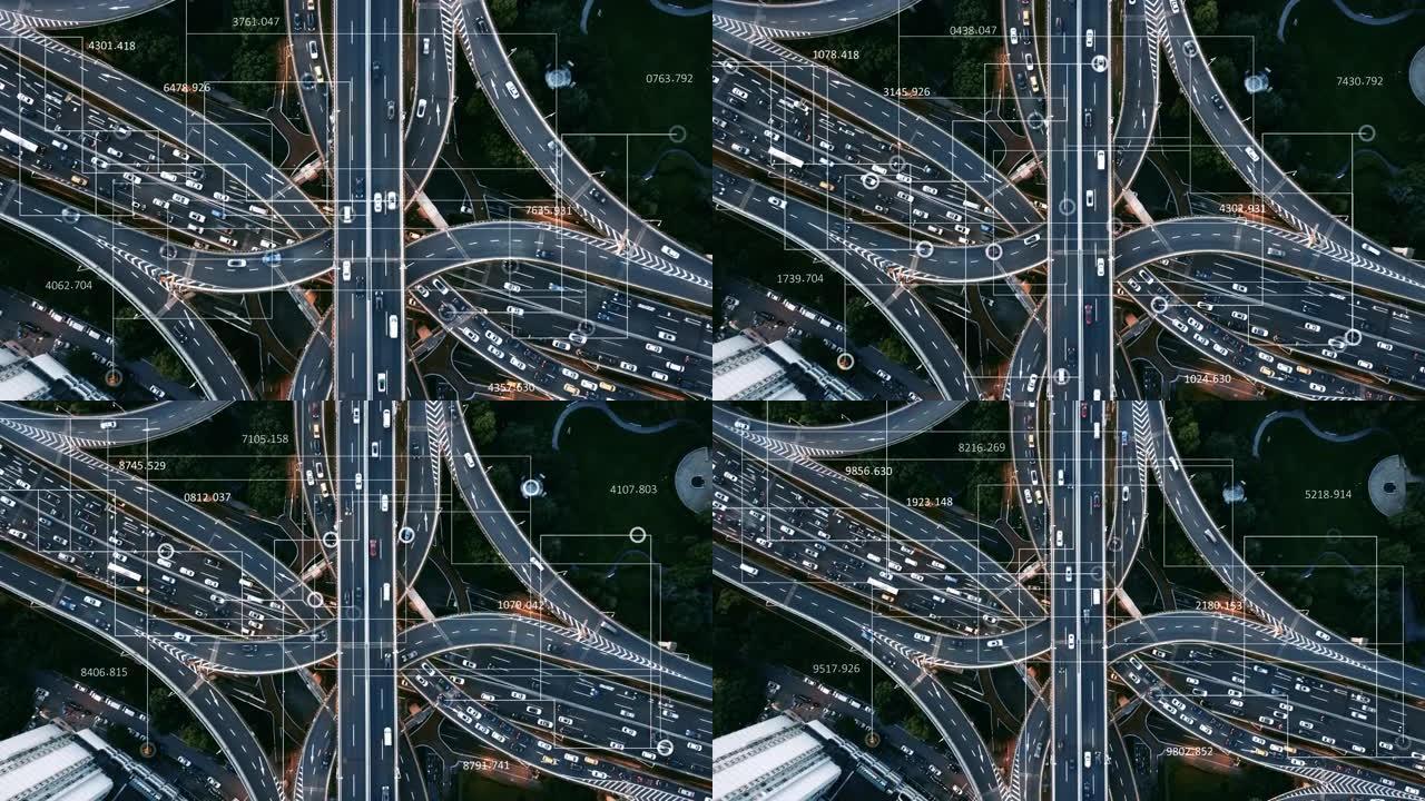 未来智能交通光线追踪城市数据交通信息化智