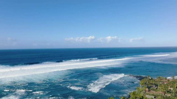 夏威夷毛伊岛海岸线鸟瞰图