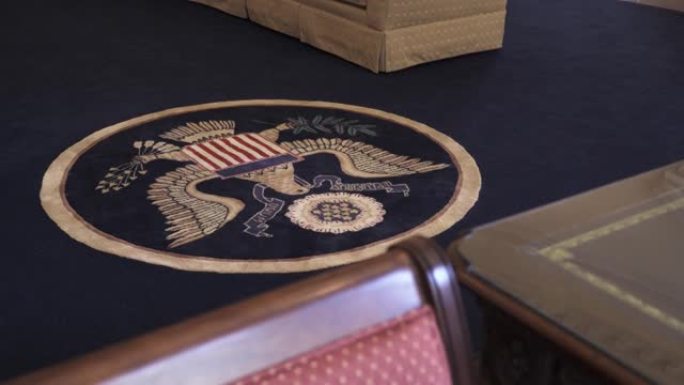 华盛顿特区白宫椭圆形办公室的总统印章