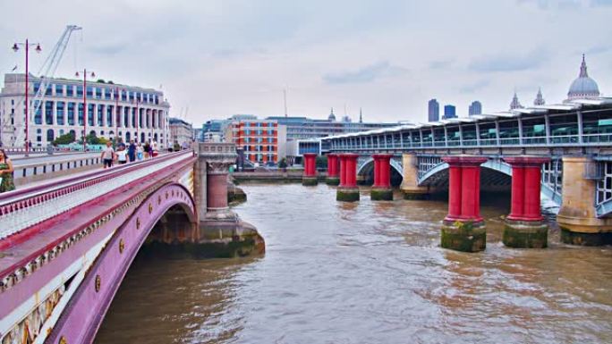 伦敦的桥梁。英国城市景点旅游留学