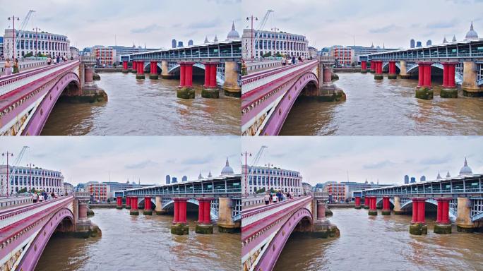 伦敦的桥梁。英国城市景点旅游留学