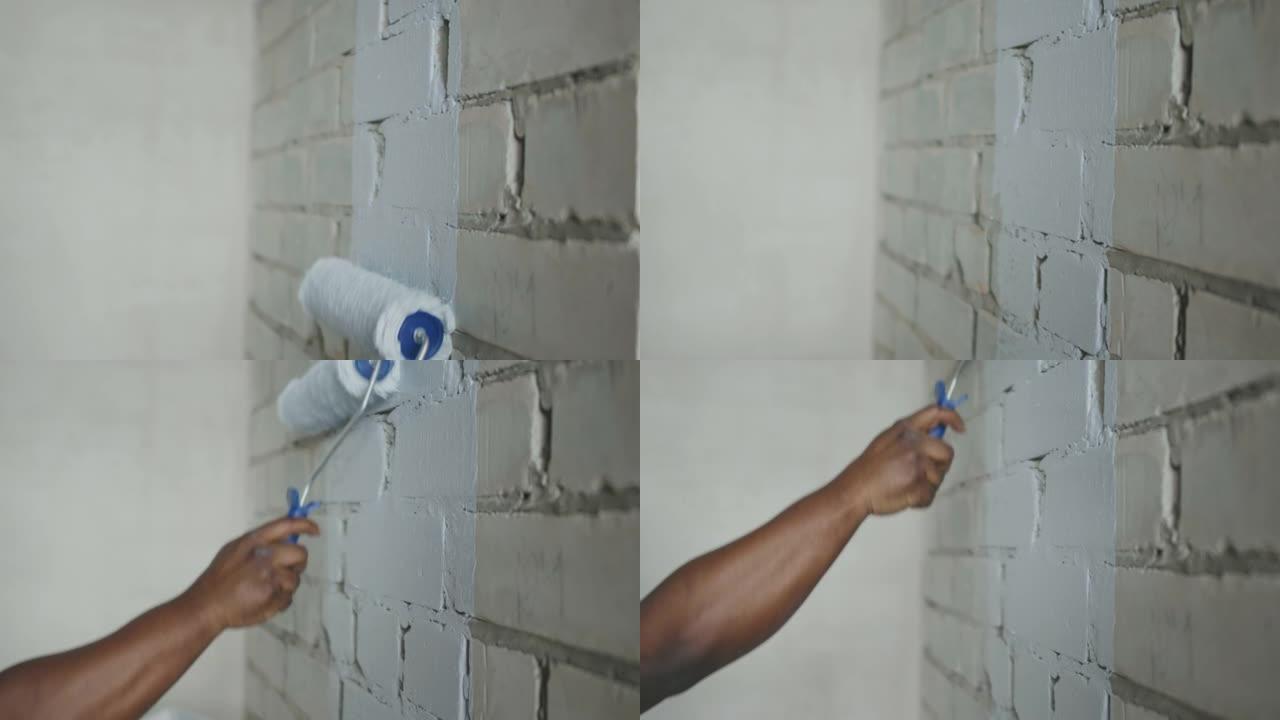 非裔美国人画砖墙