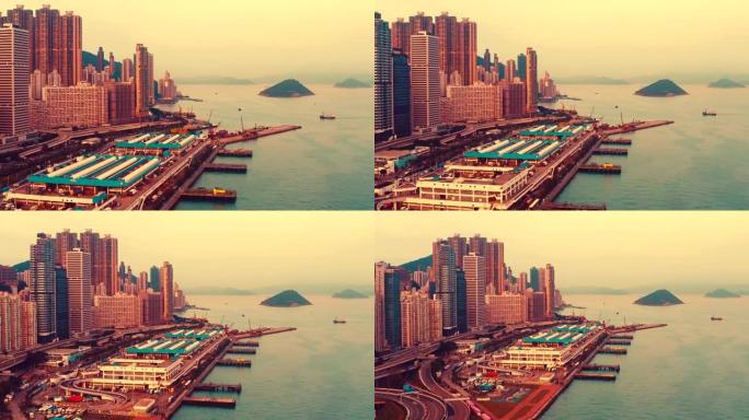 香港西湾西区无人机景观。或者